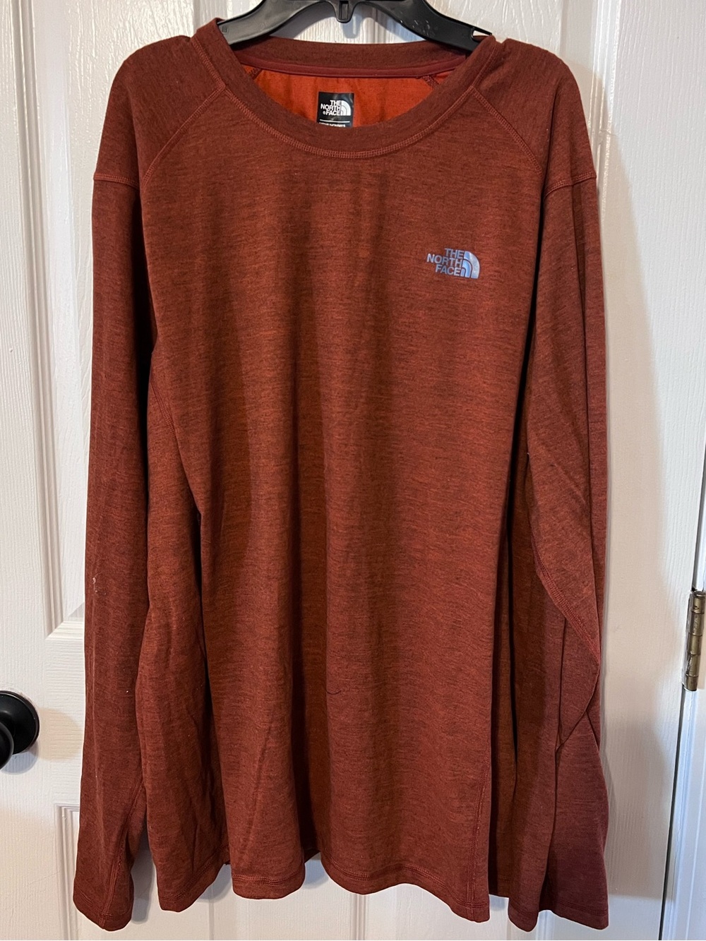 The North Face FlashDry Mens XXL Rust Orange Long Sleeve Shirt